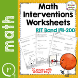 NWEA MAP Prep Math Practice Worksheets RIT Band 191-200 Distance Learning