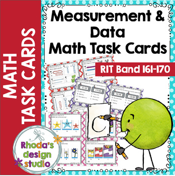 Preview of NWEA MAP Prep Measurement and Data Math Task Cards RIT Band 161-170