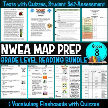 Preview of NWEA MAP Prep Reading Bundle Eighth Grade
