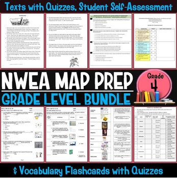 Preview of NWEA MAP Prep Reading Bundle Fourth Grade