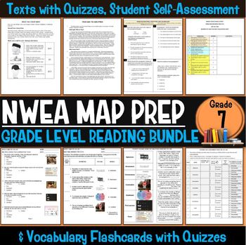 Preview of NWEA MAP Prep Reading Bundle Seventh Grade