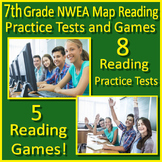 7th Grade NWEA MAP Reading Test Prep SELF-GRADING GOOGLE + Games Bundle!