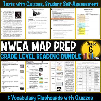 Preview of NWEA MAP Prep Reading Bundle Sixth Grade