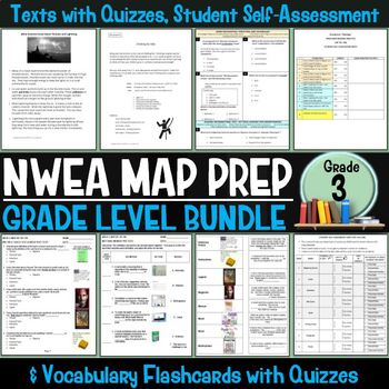 Preview of NWEA MAP Prep Reading Bundle Third Grade