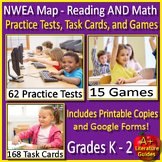 Kindergarten - 2nd Grade NWEA MAP Math and Reading Tests + Games Bundle 161-190
