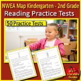 NWEA MAP Primary Reading Bundle Practice Tests K - 2 RIT 161 - 190 Print, Google