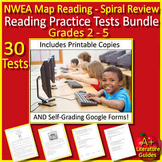 NWEA MAP Reading RIT Bands 171 - 220 Test Prep Grades 2 - 5 SELF-GRADING GOOGLE!