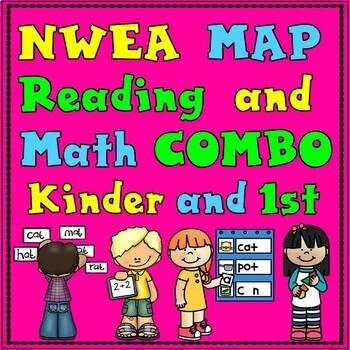 Preview of NWEA MAP Reading and Math Bundle | Kinder and First Grade