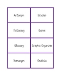 NWEA MAP Testing Vocabulary Word Wall Cards Purple RIT 181-210