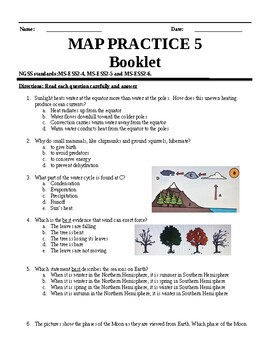 Preview of NWEA MAP NGSS 6 - 8 middle school practice science questions 3