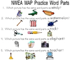 NWEA Map practice for word parts (syllables)