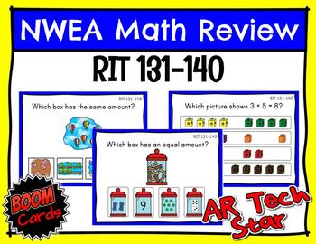 Preview of NWEA Math Review RIT Band 131-140 Boom Cards