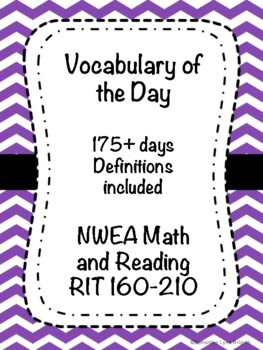 Preview of NWEA (MAP) Math and Reading Vocabulary of the Day
