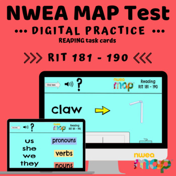 Preview of NWEA Practice on Boom Cards (RIT: 181-190)