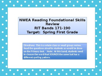 Preview of NWEA Primary Reading Foundational Skills-Rhyming & Syllabication