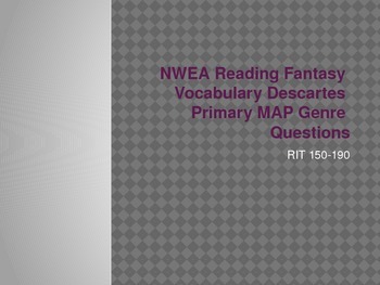 Preview of NWEA Reading Fantasy Vocabulary Descartes MAP Primary Review