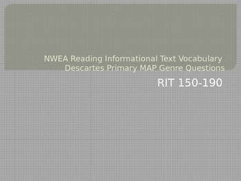 Preview of NWEA Reading Informational Text Vocabulary Descartes MAP Primary Review