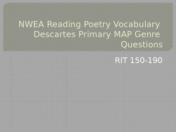 Preview of NWEA Reading Poetry Vocabulary Descartes MAP Primary Review