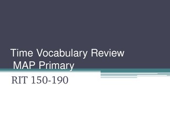 Preview of NWEA Time DesCartes Vocabulary Primary MAP Review