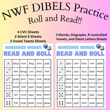Preview of NWF DIBELS Practice - Roll and Read - Nonsense Words