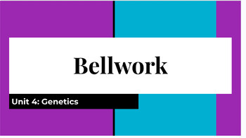 Preview of NY Living Environment Unit 4: GENETICS [Bellwork] [Do Now] [Exit Ticket]