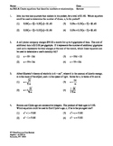 NY Regents Exam Common Core Algebra - Word Problems Review Packet