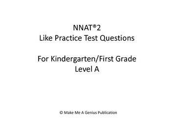 Nyc Gifted Talented Kindergarten Practice Test 20 Questions
