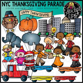 Preview of NYC Thanksgiving Parade Clip Art Set {Educlips Clipart}