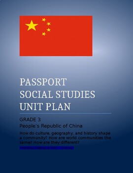 Preview of NYCDOE Passport S.S. Grade 3 Unit Plan: People's Republic of China