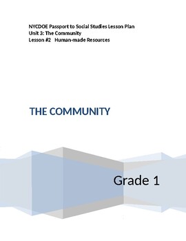 Preview of NYCDOE Passport to S.S. Grade 1   Unit 3: The Community Lesson #2