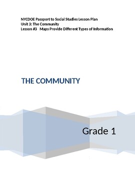 Preview of NYCDOE Passport to S.S. Grade 1   Unit 3: The Community Lesson #3