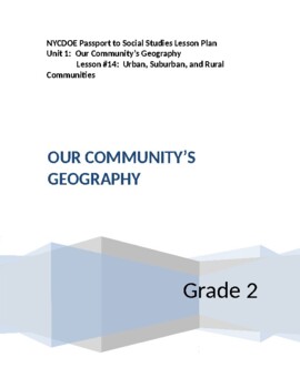 Preview of NYCDOE Passport to S.S. Grade 2 Unit 1: Our Community’s Geography Lesson #14