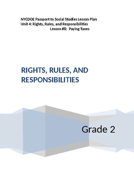 Preview of NYCDOE Passport to S.S. Grade 2 Unit 4: Rights/Rules/Responsibilities Lesson #8
