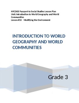 Preview of NYCDOE Passport to S.S. Grade 3 Unit 1: Intro to World Geography  Lesson #10