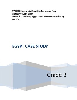Preview of NYCDOE Passport to S.S. Grade 3 Unit:  Egypt Case Study     Lesson #2