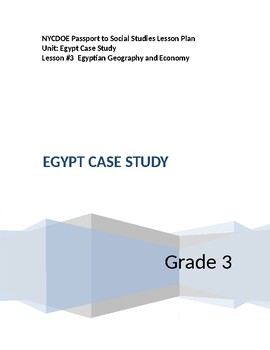 Preview of NYCDOE Passport to S.S. Grade 3 Unit:  Egypt Case Study     Lesson #3