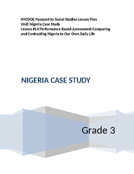 Preview of NYCDOE Passport to S.S. Grade 3 Unit: Nigeria Case Study  Lesson #14 Assessment