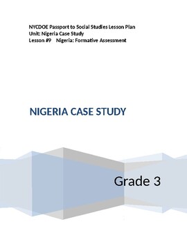 Preview of NYCDOE Passport to S.S. Grade 3 Unit: Nigeria Case Study  Lesson #9