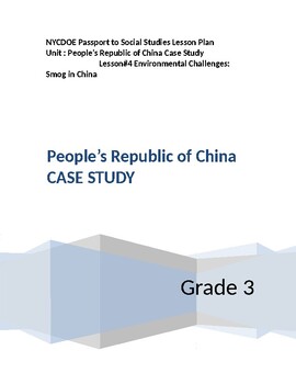 Preview of NYCDOE Passport to S.S. Grade 3 Unit: People’s Republic of China Lesson #4