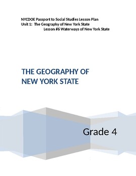 Preview of NYCDOE Passport to S.S. Grade 4 Unit 1: Geography of New York State   Lesson #6
