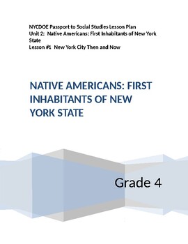 Preview of NYCDOE Passport to S.S.  Grade 4     Unit 2: Native Americans         Lesson #1