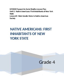 Preview of NYCDOE Passport to S.S. Grade 4 Unit 2: Native Americans   Lesson #3