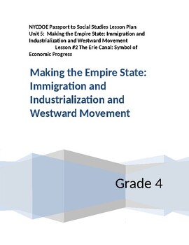 Preview of NYCDOE Passport to S.S. Grade 4 Unit 5: The Empire State   Lesson #2