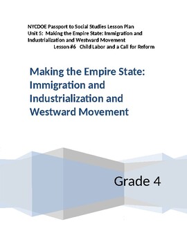 Preview of NYCDOE Passport to S.S. Grade 4 Unit 5: The Empire State   Lesson #6