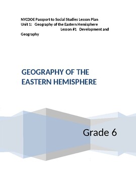Preview of NYCDOE Passport to S.S. Grade 6 Unit 1: Geo of the Eastern Hemisphere Lesson #1