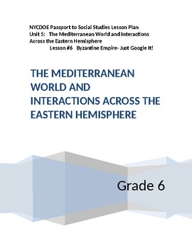 Preview of NYCDOE Passport to S.S. Grade 6 Unit 5: The Mediterranean World Lesson #6