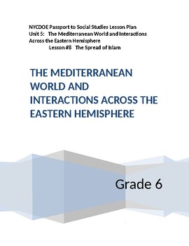 Preview of NYCDOE Passport to S.S. Grade 6 Unit 5: The Mediterranean World Lesson #8