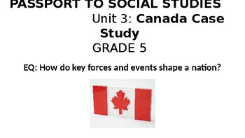 Preview of NYCDOE Passport to SS Gr 5: Unit 3 Canada Case Study POWER POINT PRESENTATION