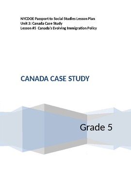 Preview of NYCDOE Passport to Social Studies Grade 5 Unit 3:  Canada Lesson #5