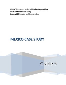 Preview of NYCDOE Passport to Social Studies Grade 5 Unit 3: Mexico Lesson #10